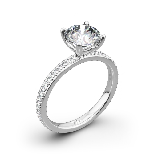 Legato Micro Pave Diamond Engagement Ring