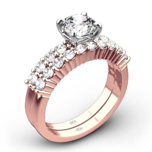 Legato Shared Prong Diamond Wedding Set