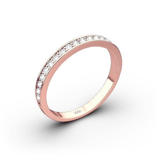 Legato Sleek Line Pave Diamond Wedding Ring