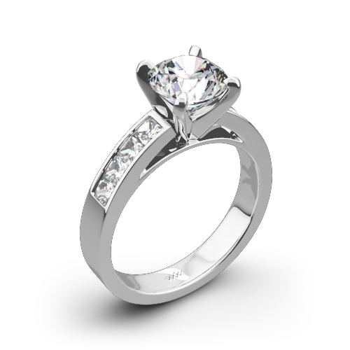 Valoria Princess Channel-Set Diamond Engagement Ring