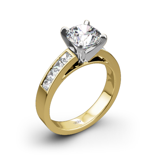 Channel Set Diamond Engagement  Ring  1082