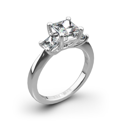 Ritani 1PCZ1237P Three Stone Engagement Ring for Princess