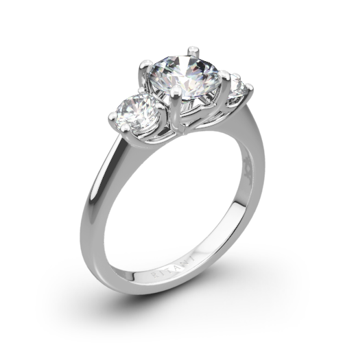 Ritani 1RZ1015P Three Stone Engagement Ring