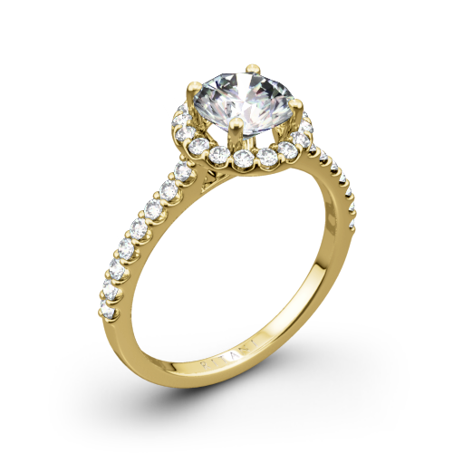 Ritani 1RZ1323 French-Set Halo Diamond Engagement Ring