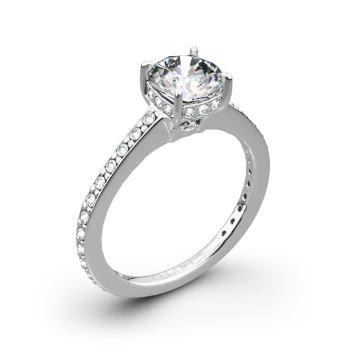 Ritani 1RZ1966 Micropavé Diamond Engagement Ring