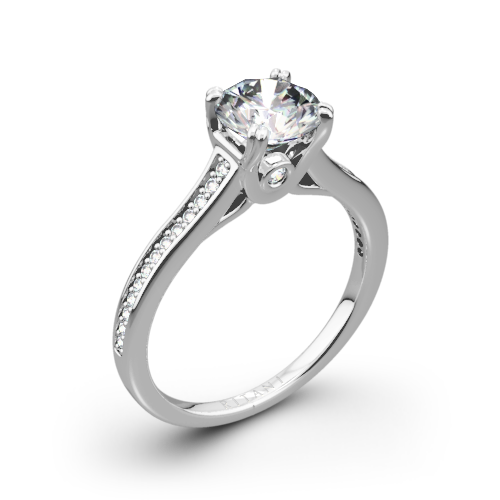 Ritani 1RZ2493 Micropavé Diamond Engagement Ring