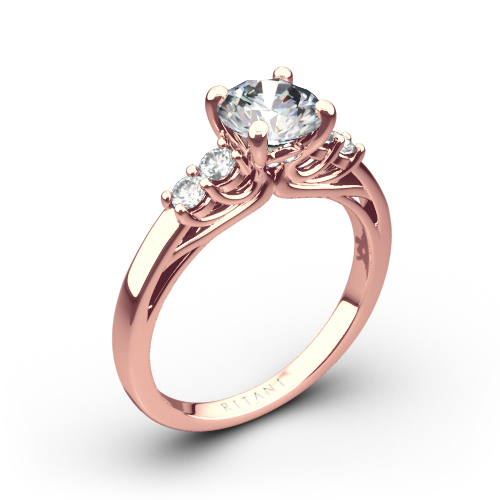 Ritani 1RZ2716 Trellis Five-Stone Diamond Engagement Ring