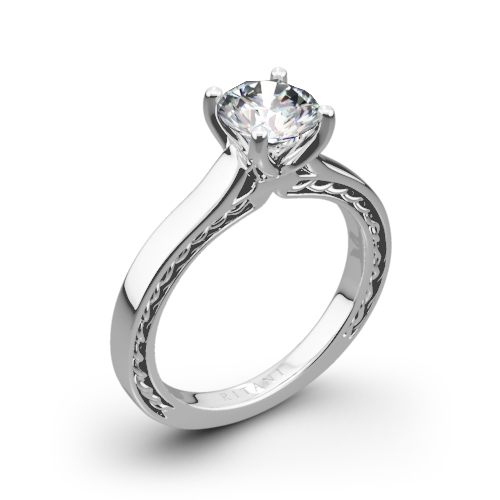 Ritani 1RZ2828 Braided Solitaire Engagement Ring