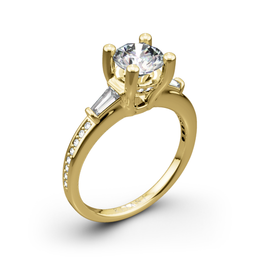 Ritani 1RZ3051 Tapered Baguette Three Stone Engagement Ring