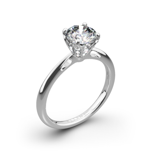 Ritani 1RZ3279 Embellished Prong Solitaire Engagement Ring