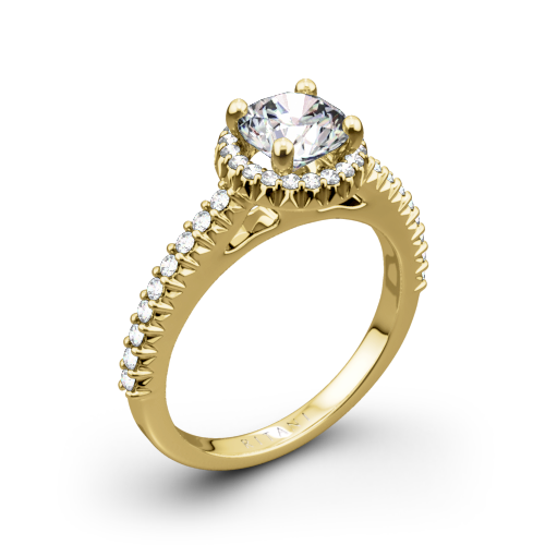 Ritani 1RZ3705 French-Set Halo Diamond Engagement Ring
