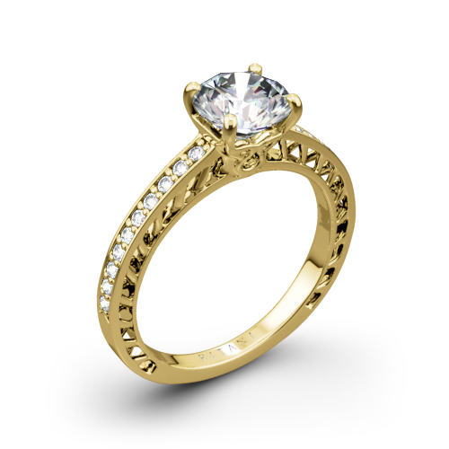 Ritani 1RZ4170 Lattice Micropavé Diamond Engagement Ring