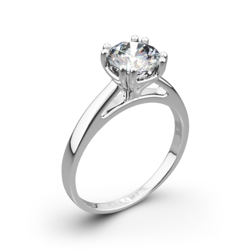 Ritani 1RZ7232 Cathedral Tulip Solitaire Engagement Ring