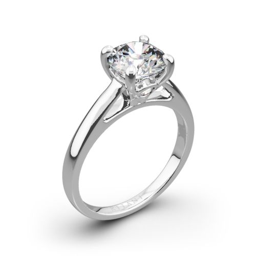 Ritani 1RZ7234 Cathedral Surprise Diamonds Solitaire Engagement Ring