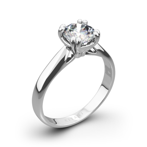 Ritani 1RZ7242 Tulip Cathedral Solitaire Engagement Ring