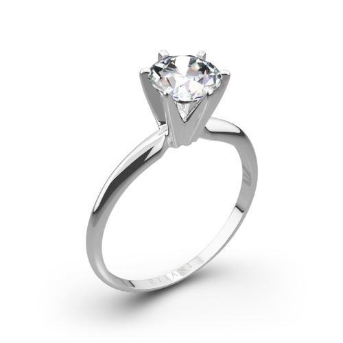 Ritani 1RZ7295 Six-Prong Knife-Edge Solitaire Engagement Ring