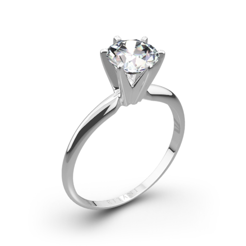 Solitaire Knife-Edge Engagement Ring