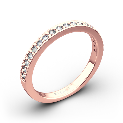 Ritani 21697 Milgrain Diamond Wedding Ring
