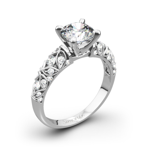 Simon G. LP1582-D Delicate Diamond Engagement Ring