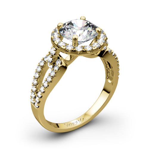 Simon G. LP2027 Passion Halo Diamond Engagement Ring