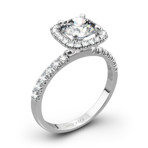 Simon G. MR2132 Passion Halo Diamond Engagement Ring