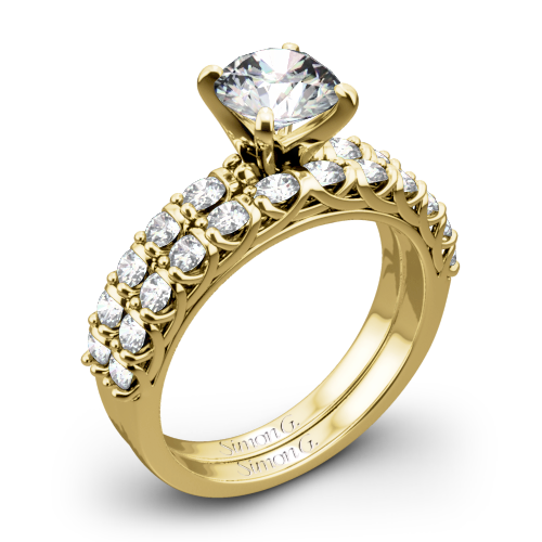 Simon G. MR2492 Caviar Diamond Wedding Set