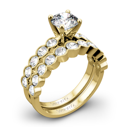Simon G. MR2566 Caviar Diamond Wedding Set