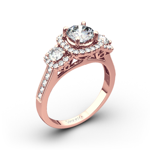 Simon G. NR464 Passion Three Stone Engagement Ring