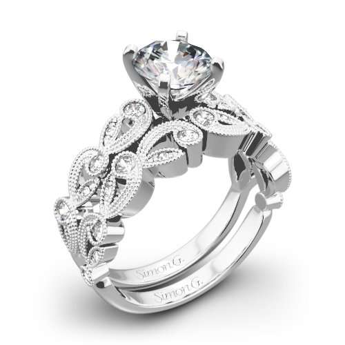 Simon G. TR473 Duchess Diamond Wedding Set