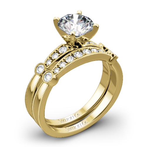 Simon G. MR1546-D Delicate Diamond Wedding Set