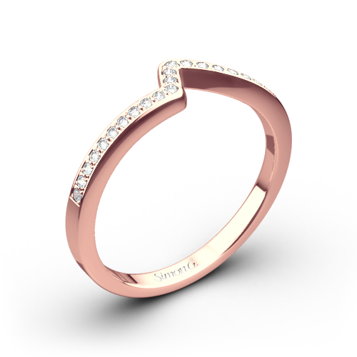 Simon G. MR1609 Caviar Diamond Wedding Ring