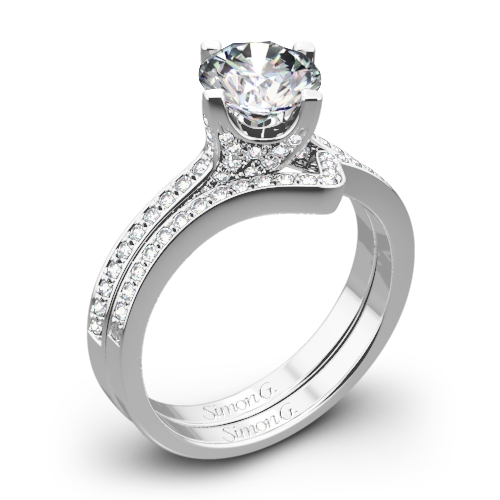 Simon G. MR1609 Caviar Diamond Wedding Set