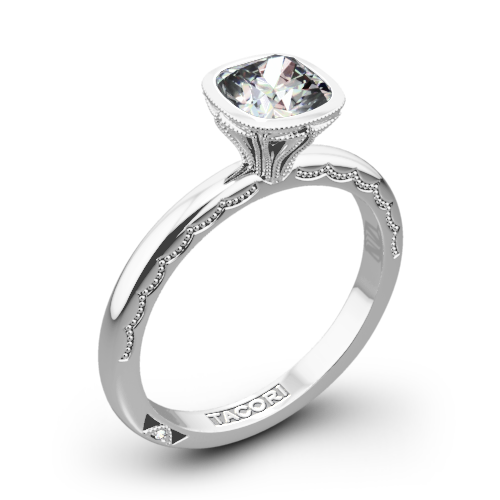 Tacori 300-2CU Starlit Petite Cushion Solitaire Engagement Ring