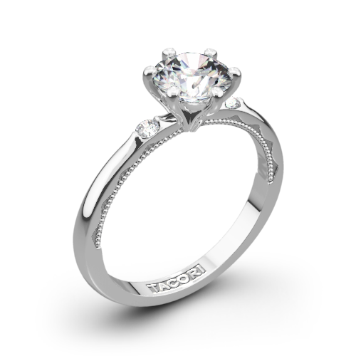 Tacori 56-2RD Sculpted Crescent Classic Three Stone Engagement Ring