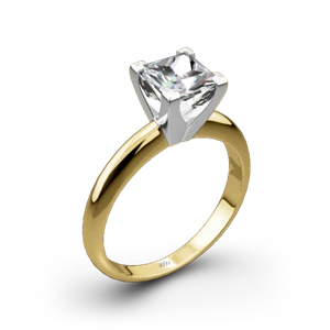 Classic 4 Prong Solitaire Engagement Ring for Princess