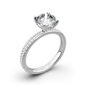 Legato Micro Pave Diamond Engagement Ring