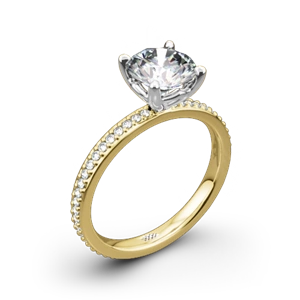 Legato Micro Pave Diamond Engagement Ring