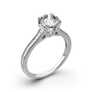 Ritani 1RZ2493 Micropavé Diamond Engagement Ring