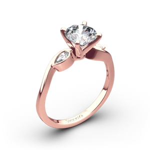 Simon G. MR2342 Dutchess Three Stone Engagement Ring