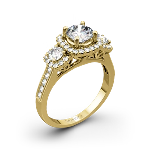 Simon G. NR464 Passion Three Stone Engagement Ring