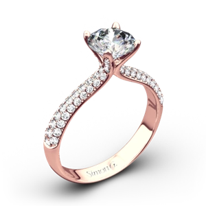 Simon G. TR431 Caviar Diamond Engagement Ring