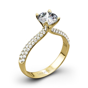 Simon G. TR431 Caviar Diamond Engagement Ring
