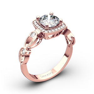 Simon G. TR526 Passion Halo Diamond Engagement Ring