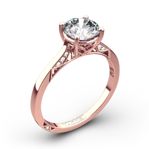 Tacori 2638RD Dantela Crescent Motif Solitaire Engagement Ring