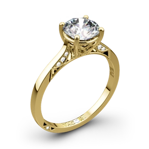 Tacori 2638RD Dantela Crescent Motif Solitaire Engagement Ring