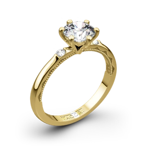 Tacori 56-2RD Sculpted Crescent Classic Three Stone Engagement Ring