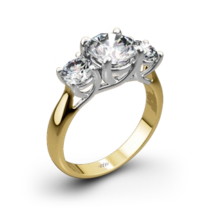 Trellis Three Stone Engagement Ring