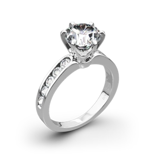 Vatche 1020 6-Prong Channel Diamond Engagement Ring