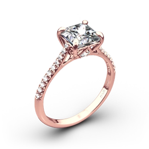 Vatche 1506 Inara Pave Diamond Engagement Ring for Princess