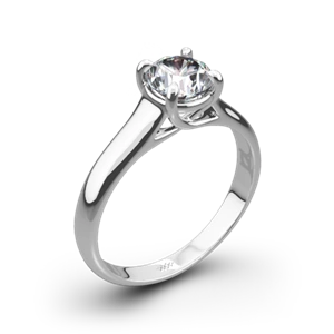 X-Prong Trellis Solitaire Engagement Ring